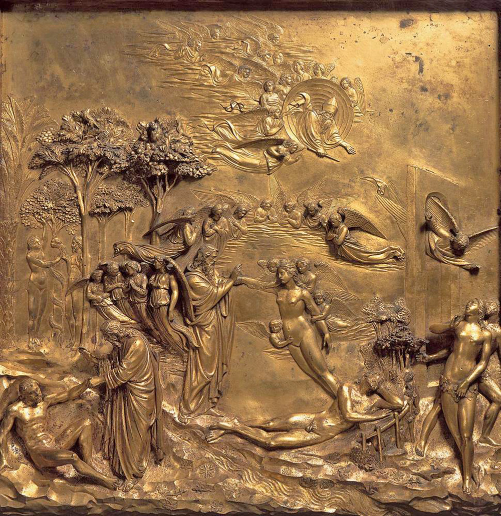 panel 1 creation of adam and eve